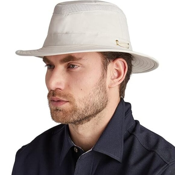 Unisex Tilley Airflo Slim Sun Hat Ivory Size Small/7/22 inch head circumference - Picture 1 of 5